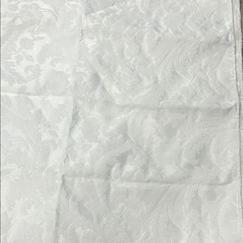 Elegant White Damask Fabric Avon